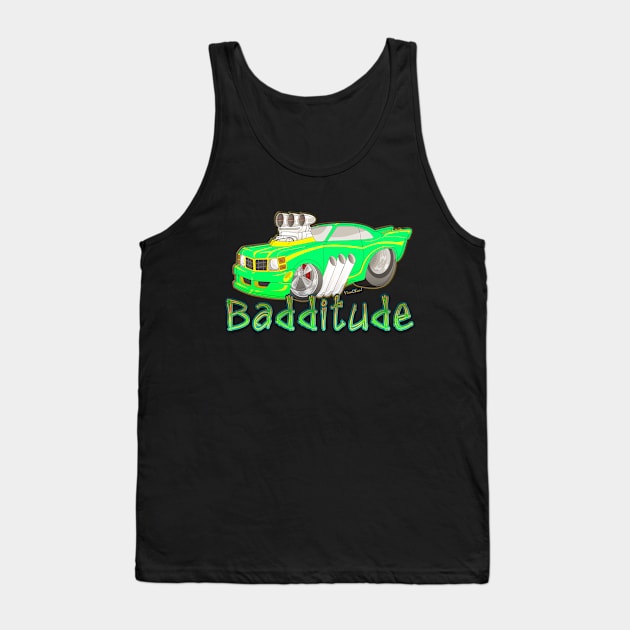 Badditude Dragster with a Lot of Attitude Tank Top by vivachas